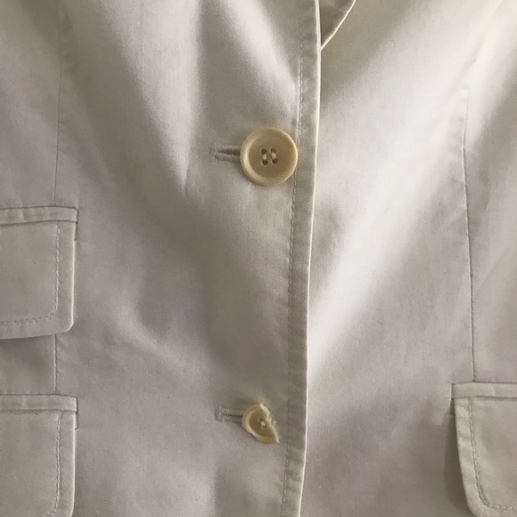 J. Crew White Cotton Blazer Size 0 - Picture 3 of 6